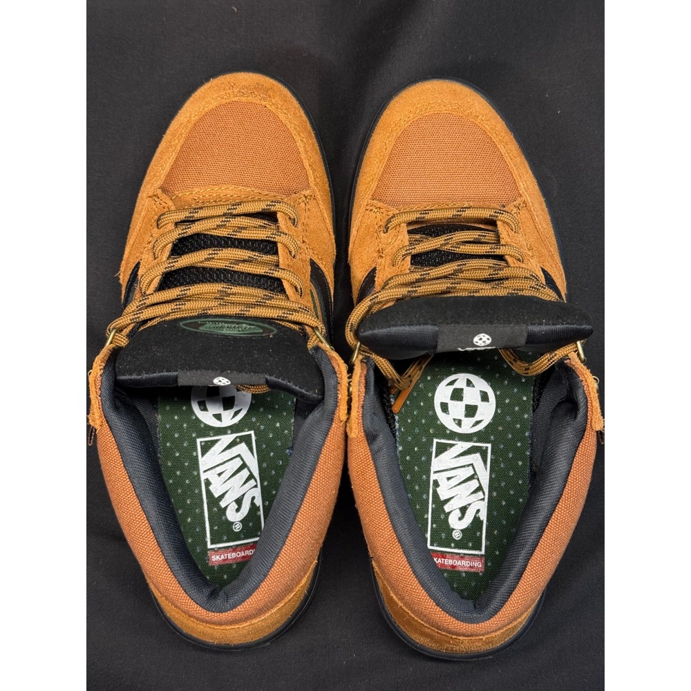 New Unisex Vans Skate Zahba Mid Men US 6 Glazed Ginger Brown Green - Picture 7 of 8